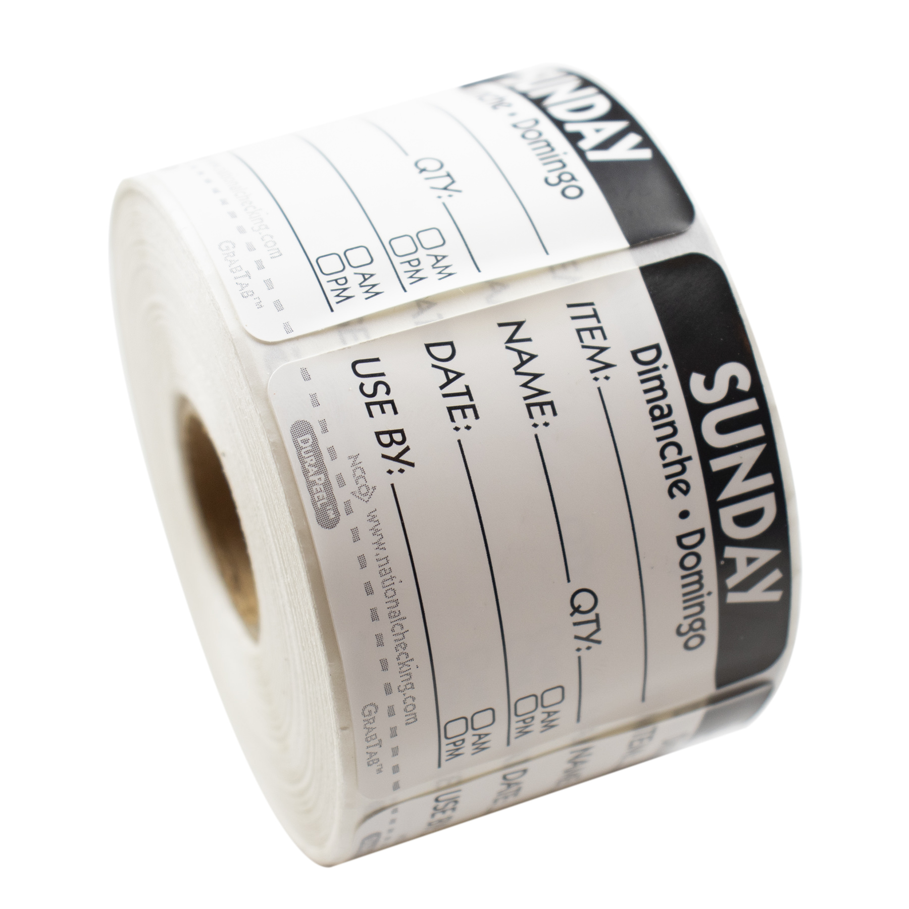 50mm (2") Trilingual Item/Date/Use By DuraPeel™ Labels - Image 2