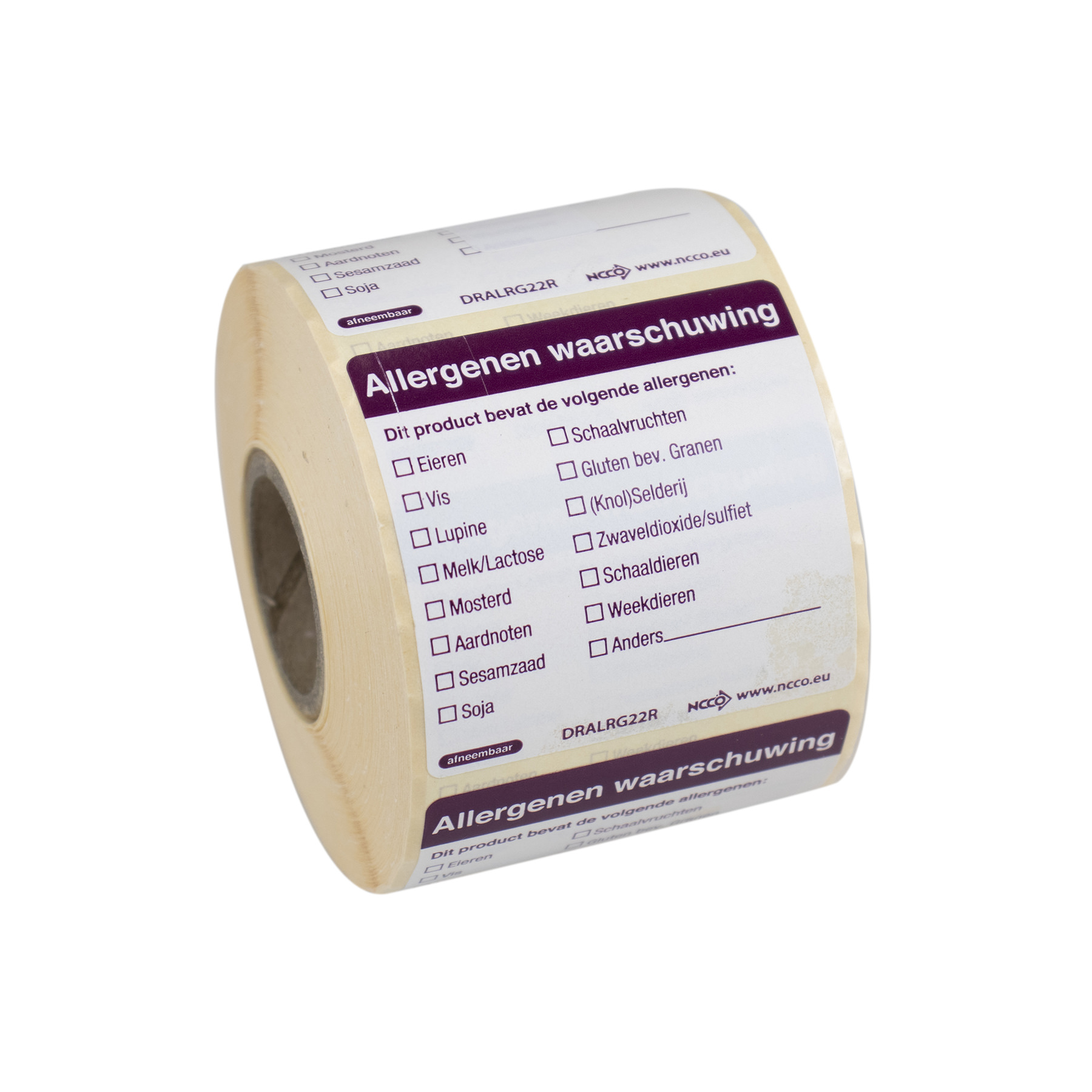 50mm (2") Dutch Removable Allergen Alert Label - Image 2