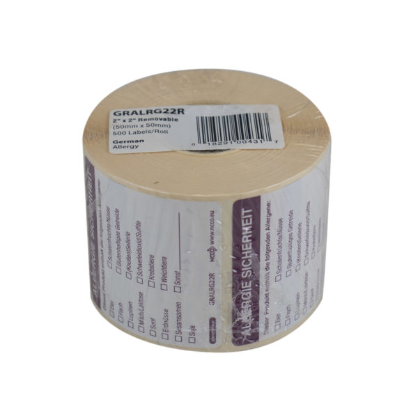 50mm (2") German Peel-Off Allergen Alert Labels - Image 3