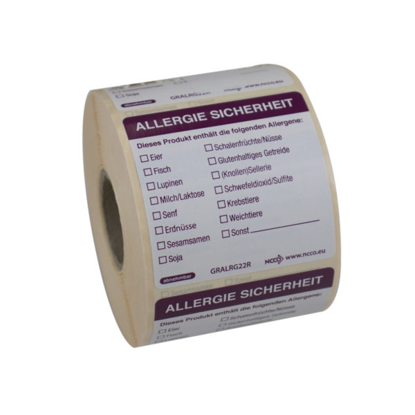 50mm (2") German Peel-Off Allergen Alert Labels - Image 2