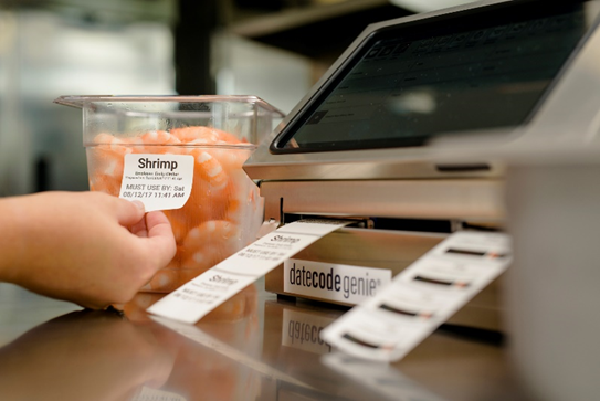 Print food prep labels with one click via the DateCodeGenie system integration  with Task Manager from NCCO 